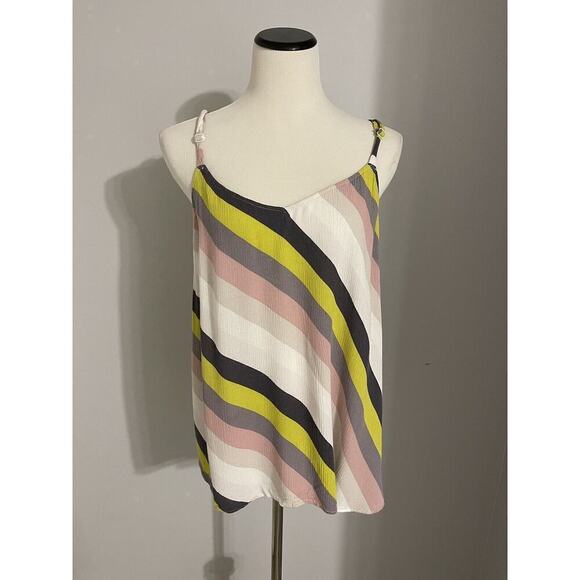 Torrid SOPHIE - Multi Stripe Crinkle Gauze Swing Cami/Tank Plus Size 1/1X - Picture 1 of 12